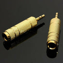 2Pcs 3.5mm Male to 6.5mm Female Plug Stereo Audio Adapter Converter Headphone