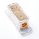 4-Way Car Audio Stereo Amp Power/Ground Cable Splitter Distribution Block w/ Cap