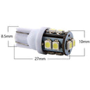10 Pieces White 8000K T10 1210SMD 168 194 License Plate 10LED Lights White