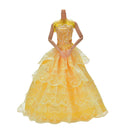 1 Pcs Yellow Handmade Wedding Lace 4 Layers Dress for 11" s TO