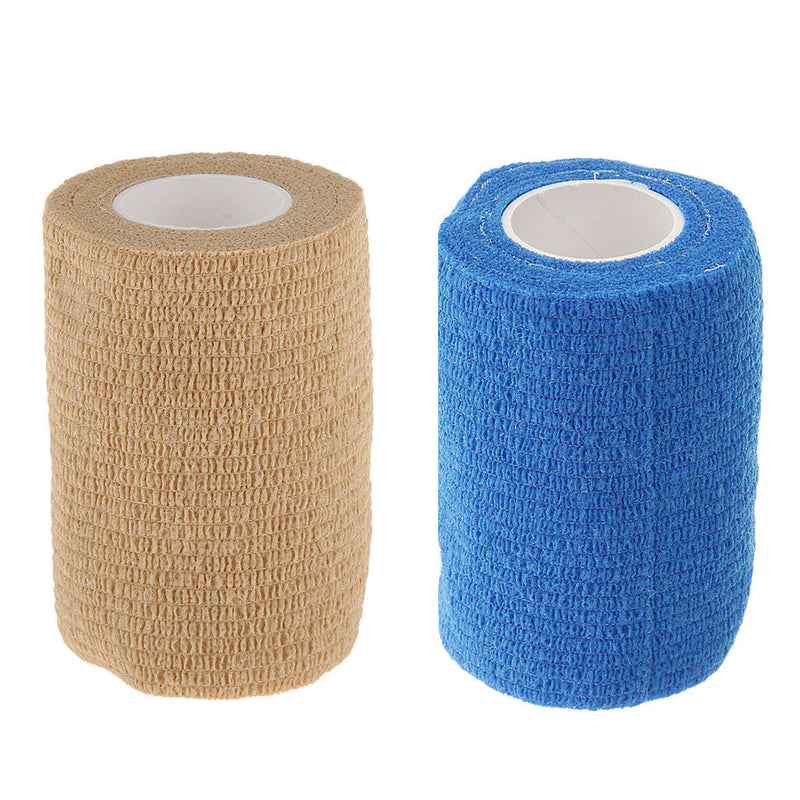 2pcs Self Adhesive Elastic Bandage Tape Roll First Aid Treatment Gauze Wrap