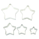 5pcs five-pointed star stainless steel cookie cutter cake biscuit diy mould JR