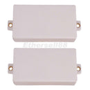 2 Pcs Sealed Plastic Humbucker Pickup Cover for Electric Guitar Accs - White