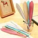Colorful Feather Shape Gel Ink Pen Rollerball Refills Stationery School Things
