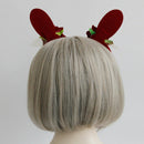 Wine Red Headband Christmas Hair Accessories Rabbit Ears Rose Dance Show Ha