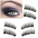 Hot 4PCS Handmade Triple Magnetic Eyelashes Reusable False Eye Lashes Extension