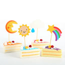 4pcs cupcake topper cloud moon sun star paper cake topper party decoration  Z