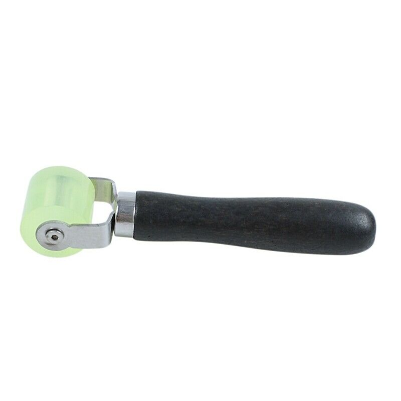 Wooden Grip Auto Sound Deadener Application Clear Yellow Rubber Roller