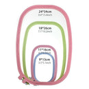4PCS Plastic DIY Embroidery Hoops Square Shape Cross Stitch Hoops Frame Rin