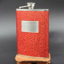 Outdoor Portable 8oz Stainless Steel Wine Whiskey Flagon Red Hip Flask