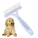 Pet White Rake Comb Stainless Steel for Dog Double-Tooth Dislocation Groom BX