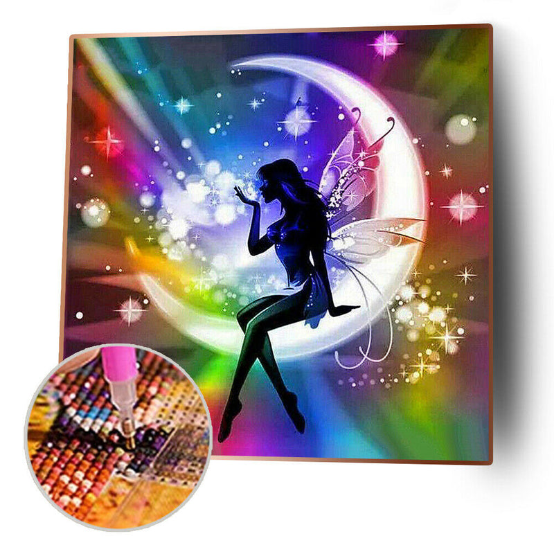 5D DIY Spirits on the Moon Diamond Painting Full Round Drill Picture Decor