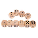 Set of 10 Wooden D6 Dice 3cm Gaming Dice for D&D RPG Accessories Wood