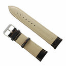 22mm Dark Brown Veritable Leather Bracelet with Buckle to Watch