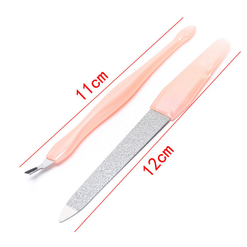 2X/Set Nail File Tool Cuticle Remover Manicure Pedicure Kit Dead Skin Fo~j Ew