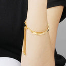 Stainless Steel Bangle Bracelets For Women Adjustable Stainless Steel Chain B8H8