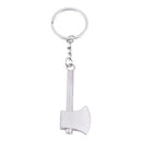 Funny Silvery Hatchet Pendant Aluminum alloy Keychain Key Ring I4L4