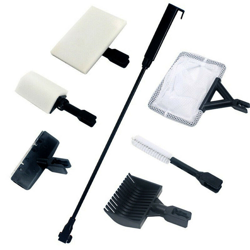 6 In 1 Fish Tank Cleaning Kit Home Brush For Aquarium Algae Scraper Ergonomic