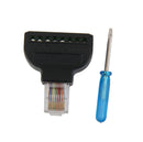 6Pcs RJ45 Male Plug to 8 Pin Screw Terminal Adapter Block Connector For CCTV