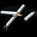 Aluminum Pill Box Case Capsule Shape Keychain Outdoor Waterproof Pill BoxJR