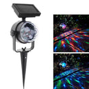 Solar LED Carnival Moving Colour Changing Spotlight Garden Light Party L6L9