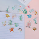 40pcs Underwater World Seaweed DIY Diary Stickers Lables Gifts Packaging Decor
