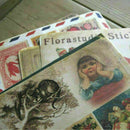10 pcs DIY Scrapbooking Retro Style Paper Stickers Album Diary Craft Decora W0Q6