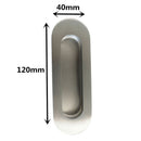 2pcs Flush Recessed Finger Pull Sliding Door Handle Kitchen Cabinet Draw ODC