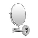 Chrome Round Extending 8 inches cosmetic wall mounted make up mirror shavin