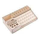Wooden Organizer Tattoo Paint Bottles Display Rack Brushes Holder Stand Epo