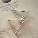 2pcs Geometric Hair Clips Women Triangle Barrettes Hairpins Jewelry Gift