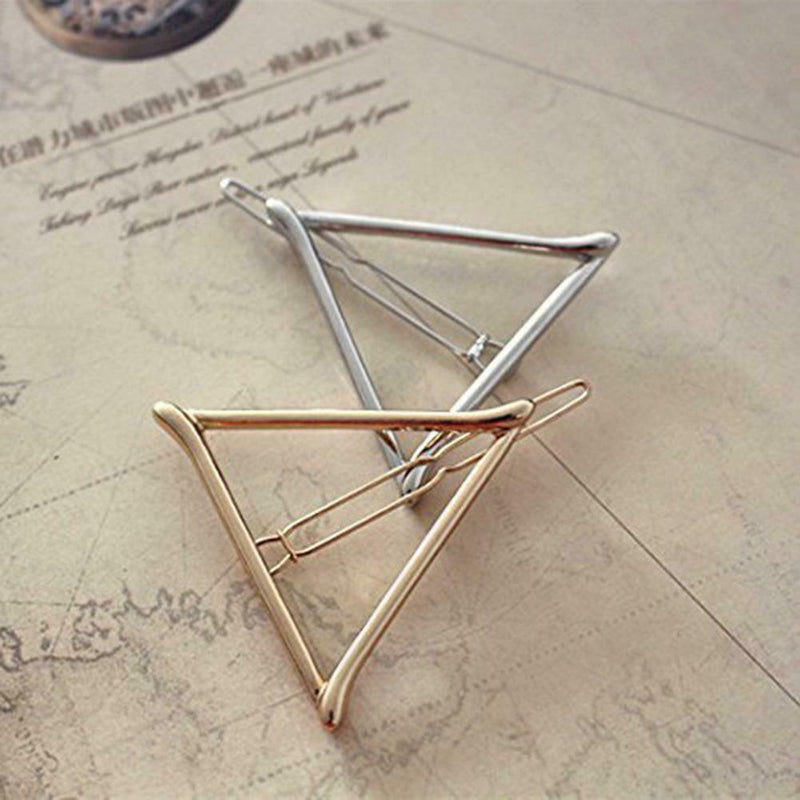 2pcs Geometric Hair Clips Women Triangle Barrettes Hairpins Jewelry Gift