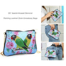 DIY Parrot Special Shape Diamond Painting Leather Clutch Chain Shoulder Bag