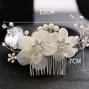 Romantic Wedding Hair Accessories For Bride Elegant Flower Plant With Rhine