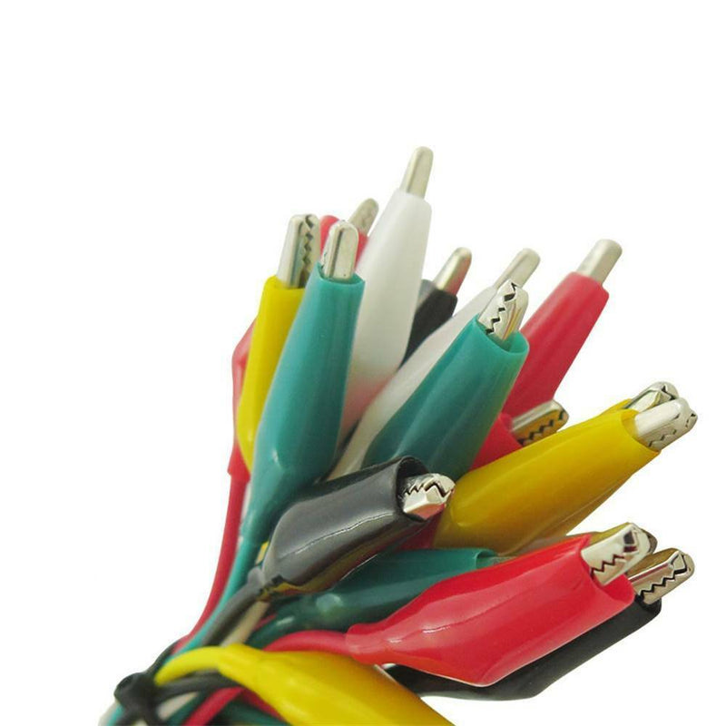 10 Electric Double Ended Alligator Crocodile Clips Test Lead Jumper Wires Cable