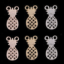 6PCS Alloy Plating Cute Pineapple Connectors for DIY Jewelry Making 15x7x3mm