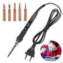 6 IN 1 80W LCD Digital Adjustable Temperature Electric Soldering Iron Tips