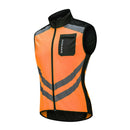 Light Reflective Windproof Jacket Vest Night Running Reflective Suits M Orange