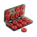Red Foam Fishing Line X16 Coil Reels with Plastic Box Case
