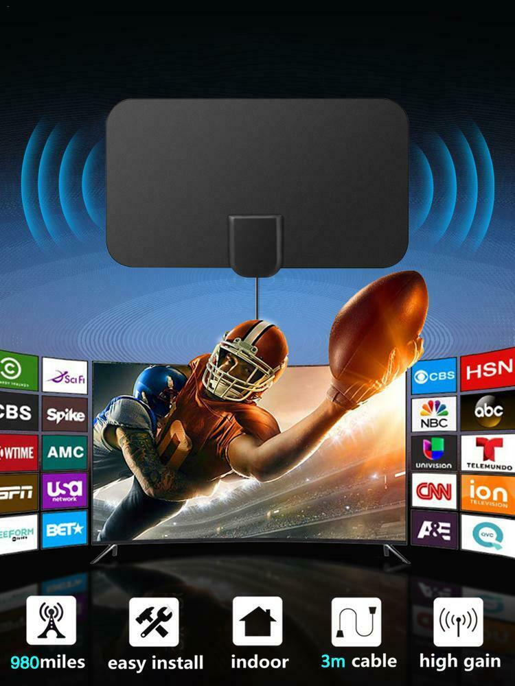 DVB-T2 980 Miles 4K HD HDTV Antennas Indoor Mini HD Digital Signal Booster