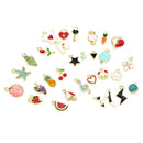 30PCS/Set Mixed Enamel Metal Charms Pendant DIY Craft Jewelry Making FindingsJ,a