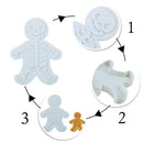 Christmas Gingerbread Man Cookie Cutter and Stamper Skeleton Baking Mould ToME