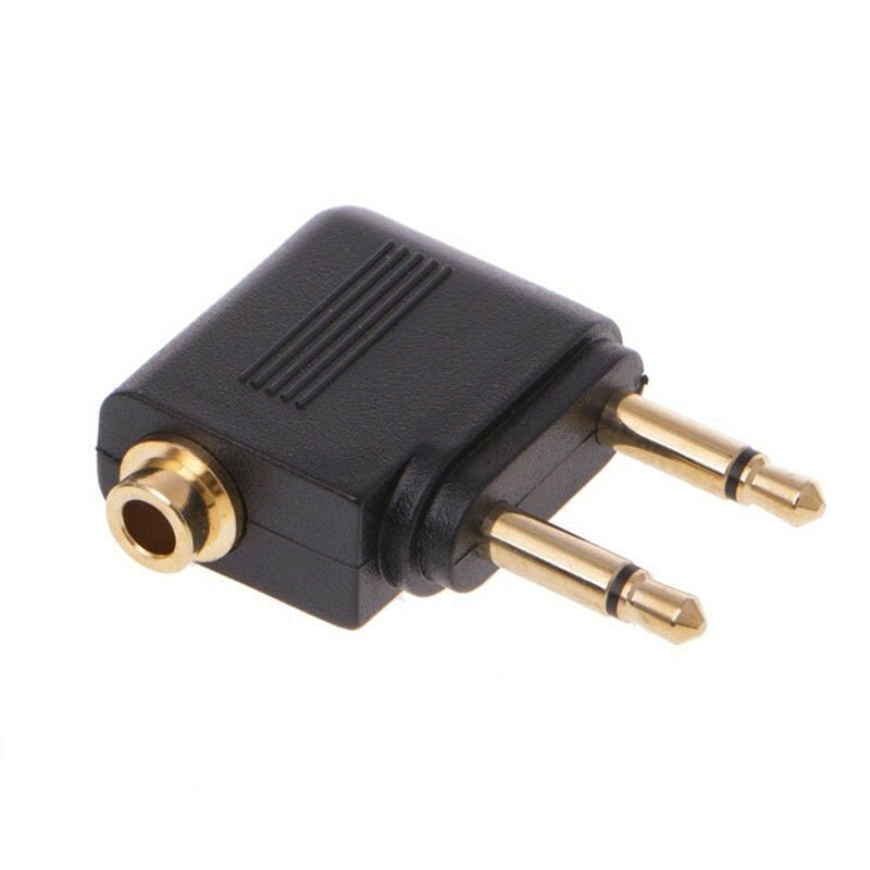 3.5mm Jack Audio Adapter for Airline Airplane Travel Earphone Headphone Part  JR
