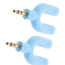 Audio Splitter U Jack, 3.5mm Male to 2 Female Socket Adapter, Stereo Cable