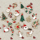 20x Alloy Enamel Mixed Christmas Charms Pendant Decor Craft Making Jewelry S7D3