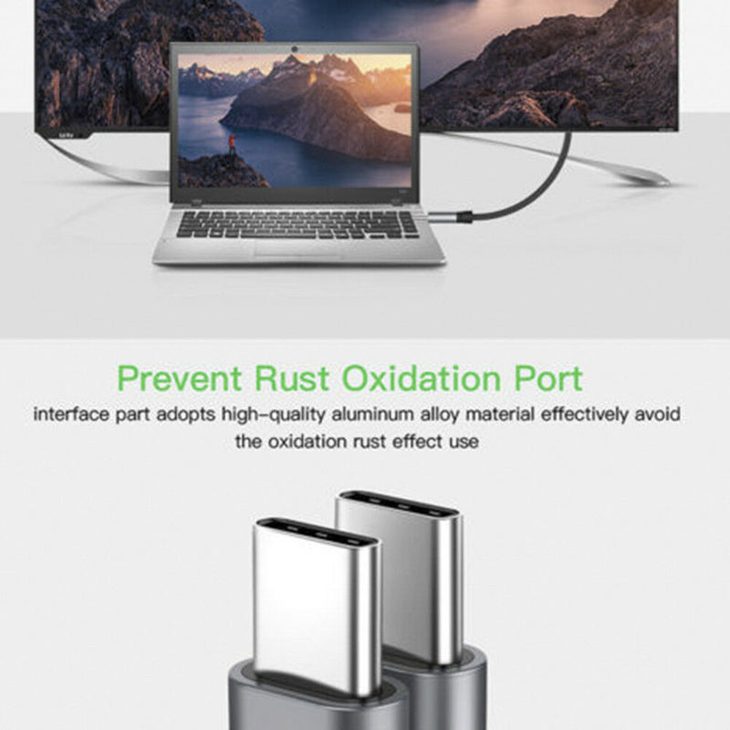 USB Type-C to USB-C 3.1 Nylon Braided 3A Charging Cable Male to Male Data Cable