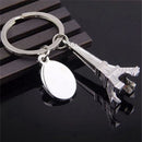 1x Zinc Alloy Eiffel Tower French Souvenir Paris Keychain Keyring  Chain Ring 3c