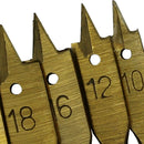 6pcs Titanium Plating Industrial Spade Paddle Flat Wood Boring Drill Bit 10-25mm