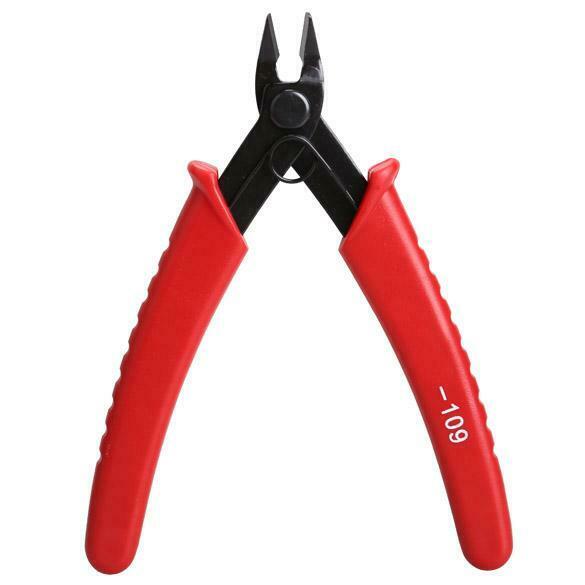 Mini 5 Inch Electrical Crimping Plier Snip Cutter Hand Tool Red Handle A