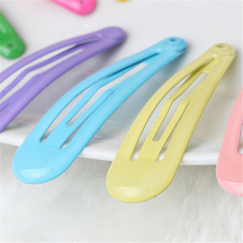 10 Mixed Color Enamel Snap Hair Grip Hair Clips Baby Bows Girls Hair  Z